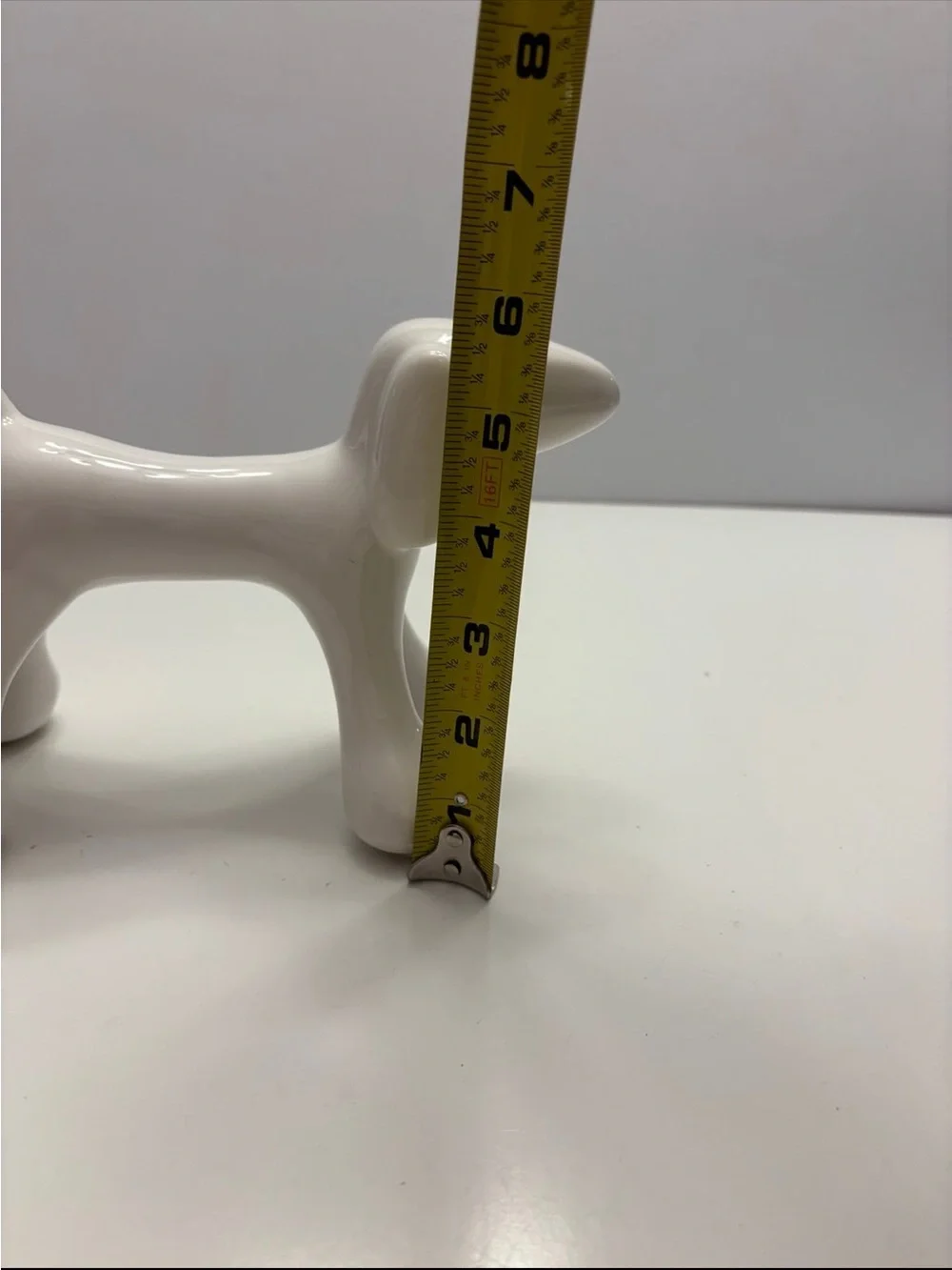 White Ceramic Dog Figurine Home Decor